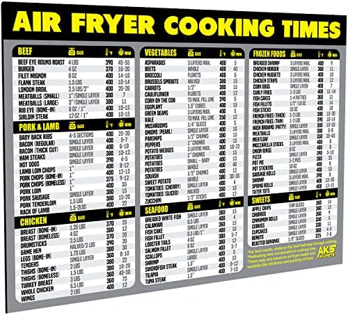 Keto Weight loss plan and Air Fryer Magnetic Cheat Sheet Mixture Bundle - Additional Giant Straightforward to Learn Cooking Accent Charts - Fast Reference Information Magnets for Ketogenic and Airfry Meals - Kitchen Equipment - Image 4