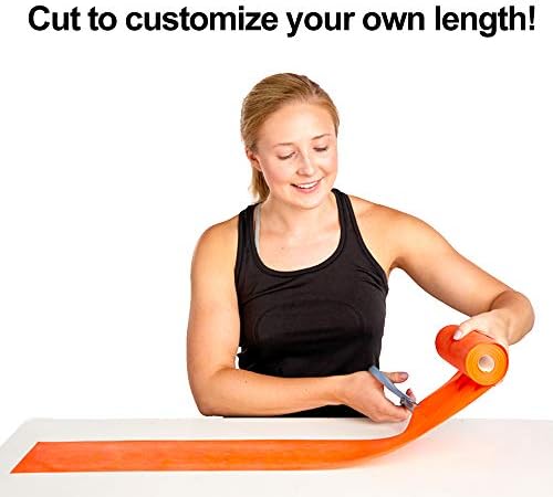 Resistance Band for Working Out - 8,16,24 Yard Resistance Bands Bulk Rolls - 10 Strengths in Gentle Medium and Heavy Train Bands - Latex Free Exercise Bands Together with iPhone App and e-Guide - Image 2