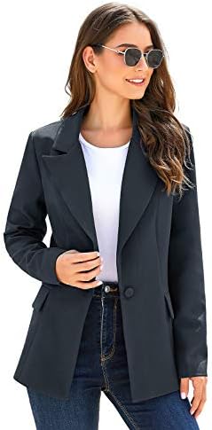 luvamia Ladies's Informal Lengthy Sleeve Lapel Button Slim Work Workplace Blazer Jacket - Image 5