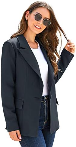 luvamia Ladies's Informal Lengthy Sleeve Lapel Button Slim Work Workplace Blazer Jacket - Image 6
