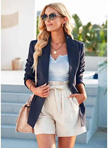 luvamia Ladies's Informal Lengthy Sleeve Lapel Button Slim Work Workplace Blazer Jacket - Image 3